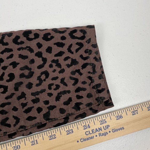 Free People Jeans Women's Size 27 Velour Animal Print Brown Casual Streetwear - Picture 9 of 11